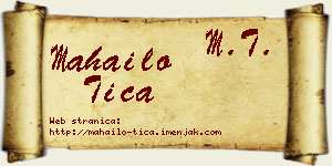 Mahailo Tica vizit kartica